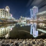 Wiener Donaukanal bei Nacht mit Light Painting − Alexander Müller - Photo+Adventure